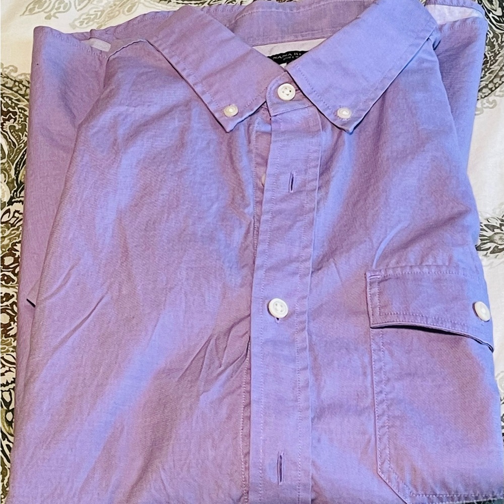Banana Republic Lavender Casual Button Down Shirt